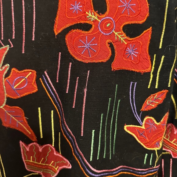 Chicos Gorgeous Jacket with Embroidery Size 1 - Picture 3 of 4